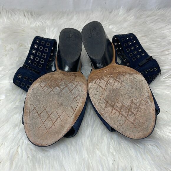 Donald J Pliner Jane SP Black Kid Suede Heels Sz 10 - Picture 7 of 7